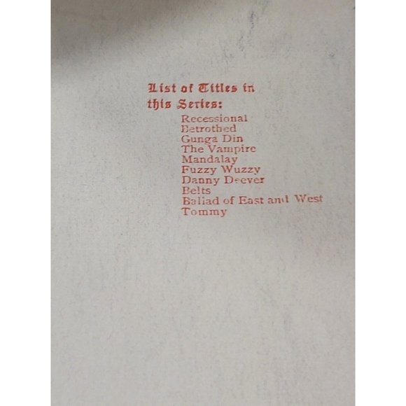 Mandalay By Rudyard Kipling 1899 First Edition Poem - Picture 12 of 12